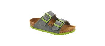 Arizona Birkenstock Birko-flor Narrow Detske Siva Zelene | SK 401WNB